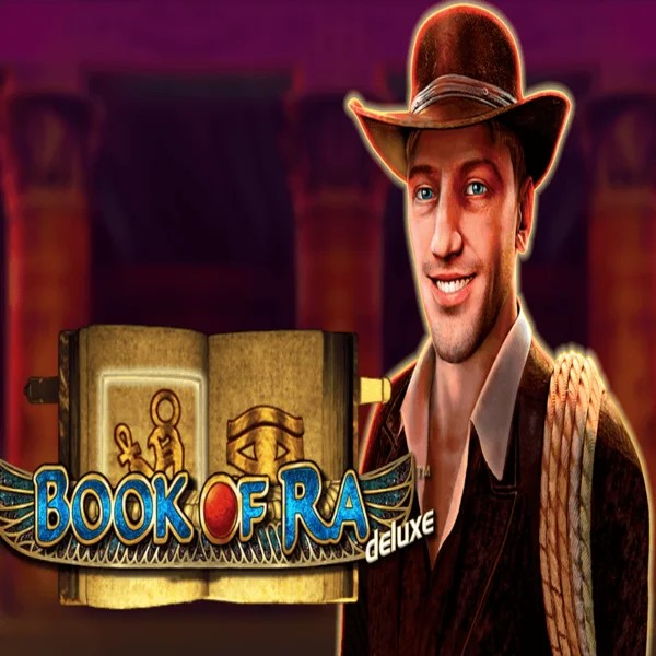 Book of Ra Deluxe slot icon by Novomatic, available at Qbet Casino