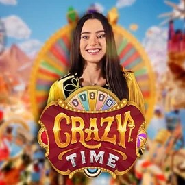 Crazy Time game by Evolution – logo hosted on Qbet Casino