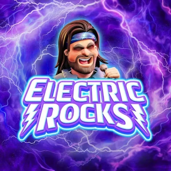 Electric Rocks slot logo by Inspired Gaming at Qbet Casino