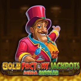 Play the Gold Factory Jackpots Mega Moolah slot by Aurum Signature Studios on Qbet Casino