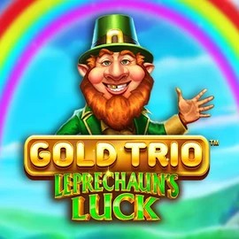 Gold Trio Leprechaun's Luck slot logo by Playtech at Qbet Casino