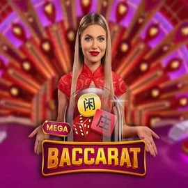 Mega Baccarat casino game by Pragmatic Play – featured logo at Qbet Casino