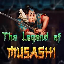 The Legend of Musashi slot logo by Peter & Sons at Qbet Casino