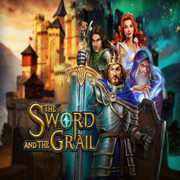 Official Slots logo: The Sword and the Grail by Play'n GO at Qbet Casino