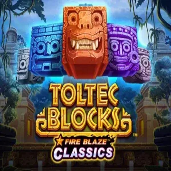 Official Slots logo: Fire Blaze: Toltec Blocks by Rarestone Gaming at Qbet Casino